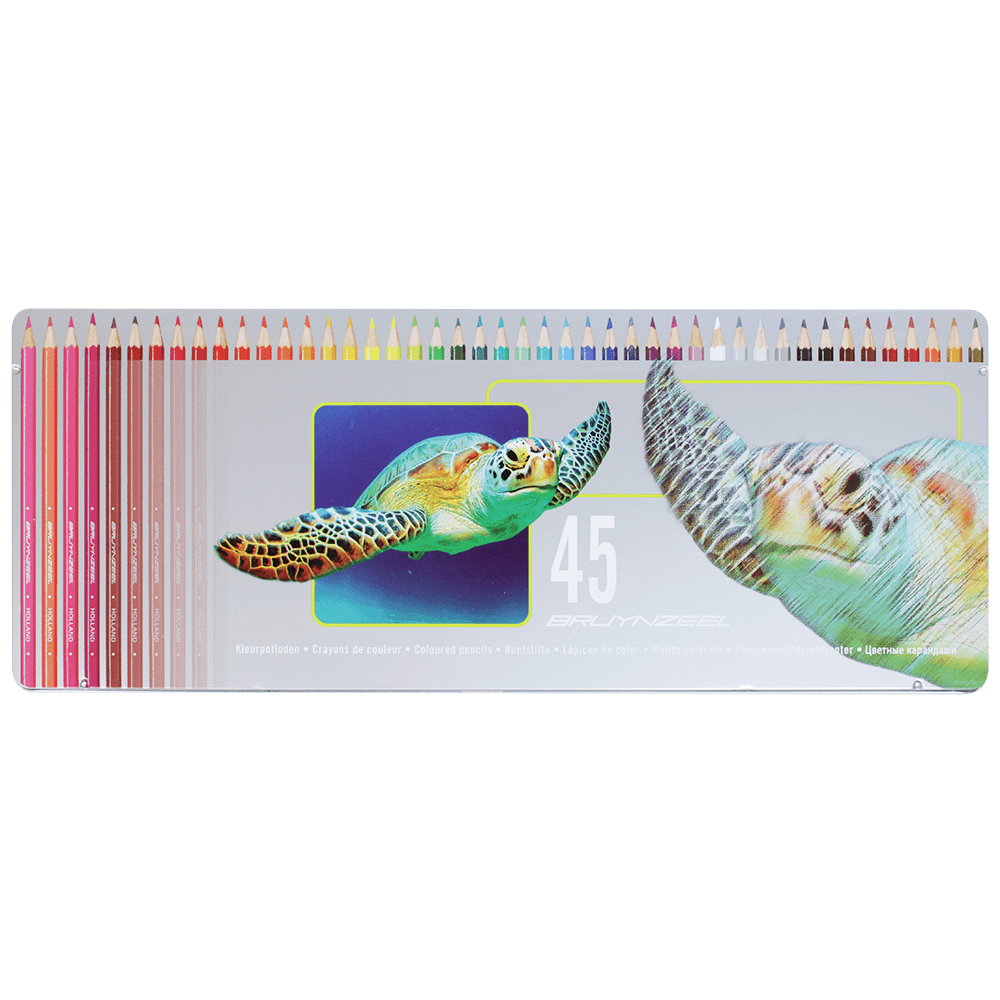 Lápis de Cor Profissional Bruynzeel Turtle 45 Cores